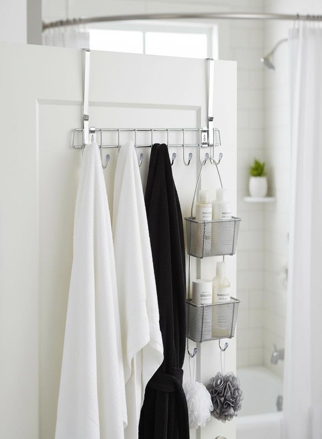 KBS Over The Door Hook Keys,Clothes,Towel Hanger Hanger Organizer/Wall Hook Rack No Drilling Stainless Steel Removable Multipurpose Hook Rail Nail-Free Home and Kitchen Products Tools - Image 3